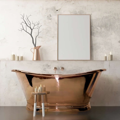 BC Designs Copper Boat Bath Copper Inner/Copper Outer